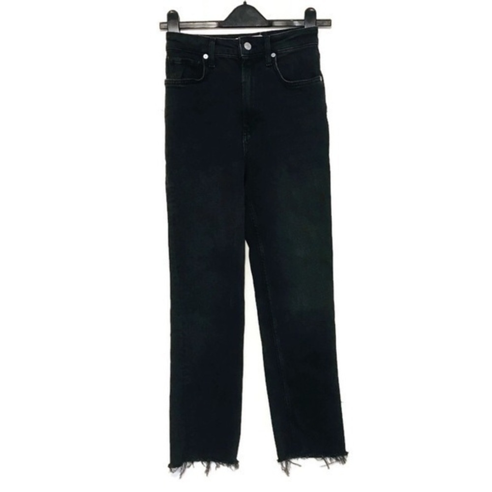 We the Free Faded Black High Rise Straight Leg Distressed Jeans Women’s Size 26